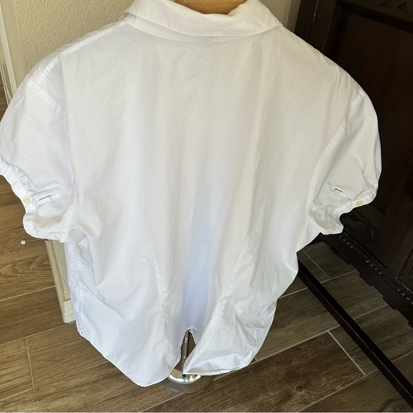 Ralph Lauren White Ruffled Blouse 100% Cotton - Picture 3 of 5